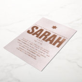 PixDezines minimalistisch DIY ROOS GOLD Mitzvah Folie Uitnodiging (Gedraaid)