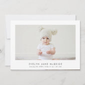 PixDezines Minimalistisch Eenvoudige 5 x 7 geboort Aankondiging (Voorkant)