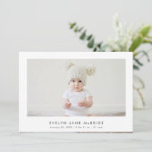 PixDezines Minimalistisch Eenvoudige 5 x 7 geboort Aankondiging (Staand voorkant)