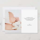 PixDezines Minimalistisch Eenvoudige 5 x 7 geboort Aankondiging (Achterkant)