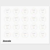 PixDezines Minimalistisch Elegant Faux Gold Dank u Ronde Sticker (Vel)