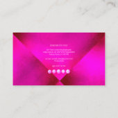 PixDezines minimalistisch hot+Flashy roze Visitekaartje (Achterkant)