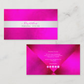 PixDezines minimalistisch hot+Flashy roze Visitekaartje (Voorkant / Achterkant)
