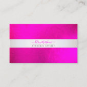 PixDezines minimalistisch hot+Flashy roze Visitekaartje (Voorkant)
