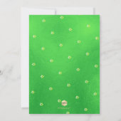 PixDezines minimalistisch Neon Green+Black Mitzvah Kaart (Achterkant)