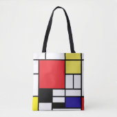 PixDezines Minimalistisch Primair Kleurblok Tote Bag (Voorkant)