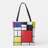 PixDezines Minimalistisch Primair Kleurblok Tote Bag (Achterkant)