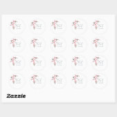 PixDezines Minimalistisch Roze Stoffig Blauw Helic Ronde Sticker (Vel)