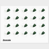 PixDezines Minimalistisch weelderig groen anthuriu Ronde Sticker (Vel)
