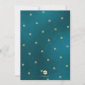 PixDezines Minimalistische Blauwgroen Bar Mitzvah, Kaart (Achterkant)