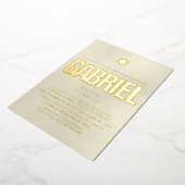 PixDezines minimalistische DIY Bar Mitzvah Folie Uitnodiging (Gedraaid)