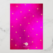 PixDezines minimalistische DIY Bat Mitzvah Folie Uitnodiging (Achterkant)