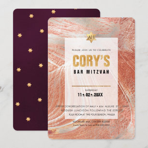 PixDezines minimalistische DIY FAUX GOLD Mitzvah Kaart