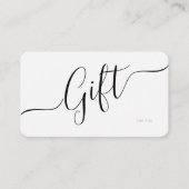 PixDezines Minimalistische E-Cadeaubon Visitekaartje (Voorkant)