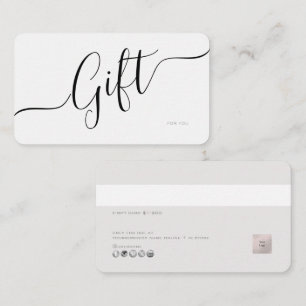 PixDezines Minimalistische E-Cadeaubon Visitekaartje