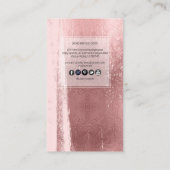 PixDezines Minimalistische Faux Roos Gouden pensee Visitekaartje (Achterkant)