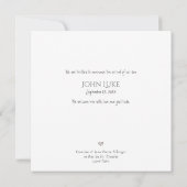 PixDezines minimalistische foto's geboorteaankondi Kaart (Achterkant)