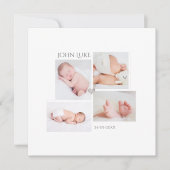 PixDezines minimalistische foto's geboorteaankondi Kaart (Voorkant)