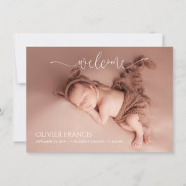 PixDezines minimalistische foto's geboorteaankondi Kaart