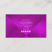 PixDezines Minimalistische stralende magenta Visitekaartje (Achterkant)