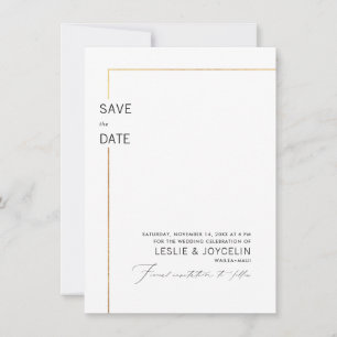 PixDezines Minimalistische Typografie Faux Gold Li Kaart