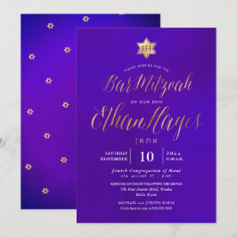 PixDezines Minimalistische Ultra Violette Mitzvah, Kaart