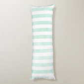 PixDezines Mint Digitale Waterverf/Adj. Stripes Lichaamskussen (Achterkant (Verticaal))
