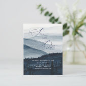 PixDezines Misty Mountain Aankondigingskaart (Staand voorkant)