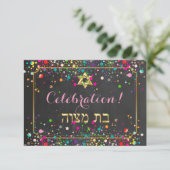 PixDezines Mitswa viering verblind/regenboog Kaart (Staand voorkant)