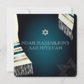 PixDezines mitzvah/blauwgroen tallit/diy achtergro Kaart (Voorkant)