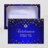 PixDezines Mitzvah Celebration, Faux Gold Confetti Kaart (Voorkant / Achterkant)