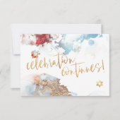 PixDezines Mitzvah Celebration ✡ Galaxy Abstract R RSVP Kaartje (Voorkant)
