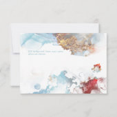 PixDezines Mitzvah Celebration ✡ Galaxy Abstract R RSVP Kaartje (Achterkant)