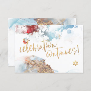 PixDezines Mitzvah Celebration ✡ Galaxy Abstract R RSVP Kaartje