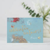 PixDezines Mitzvah Celebration ✡ Galaxy Abstract R RSVP Kaartje (Staand voorkant)