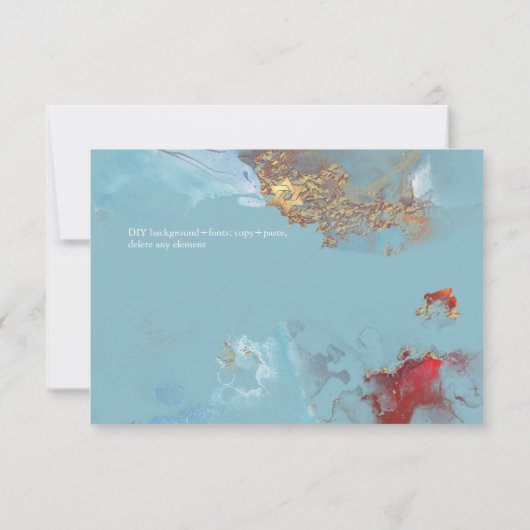 PixDezines Mitzvah Celebration ✡ Galaxy Abstract R RSVP Kaartje (Achterkant)