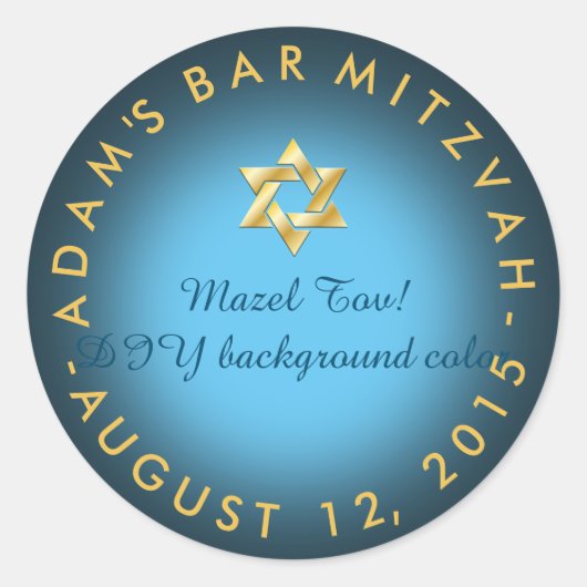 PixDezines mitzvah/DIY kleur Ronde Sticker (Voorkant)