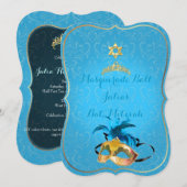 PixDezines Mitzvah Masquerade/DIY kleur!! Kaart (Voorkant / Achterkant)