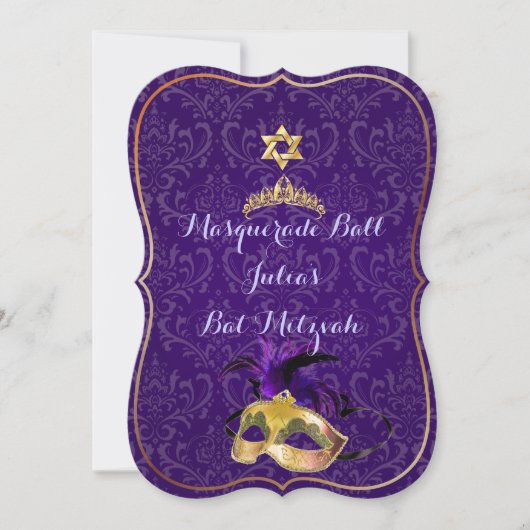 PixDezines Mitzvah Masquerade/DIY kleur! Kaart (Voorkant)