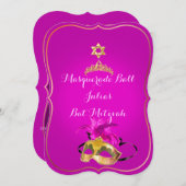 PixDezines Mitzvah Masquerade/DIY kleur! Kaart (Voorkant / Achterkant)