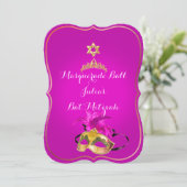 PixDezines Mitzvah Masquerade/DIY kleur! Kaart (Staand voorkant)