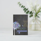 PixDezines mitzvah plaatskaarten/boom van het leve Plaatskaartje (Staand voorkant)