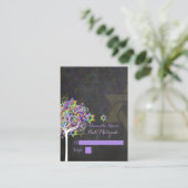 PixDezines mitzvah plaatskaarten/boom van het leve Plaatskaartje (Staand voorkant)