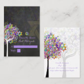 PixDezines mitzvah plaatskaarten/boom van het leve Plaatskaartje (Voorkant / Achterkant)