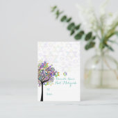 PixDezines Mitzvah Place Cards/Tree of Life Plaatskaartje (Staand voorkant)