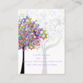 PixDezines Mitzvah Place Cards/Tree of Life Plaatskaartje (Achterkant)