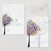 PixDezines Mitzvah Place Cards/Tree of Life Plaatskaartje (Voorkant / Achterkant)