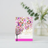 PixDezines Mitzvah Place Cards/Tree of Life Plaatskaartje (Staand voorkant)