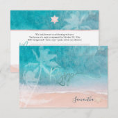 PixDezines Mitzvah RSVP Beach Palm Trees Kaartje (Voorkant / Achterkant)