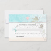 PixDezines Mitzvah RSVP Breezy Beach Palm Trees  Kaartje (Achterkant)